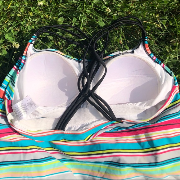 Striped Tankini Halter Top - Picture 4 of 5